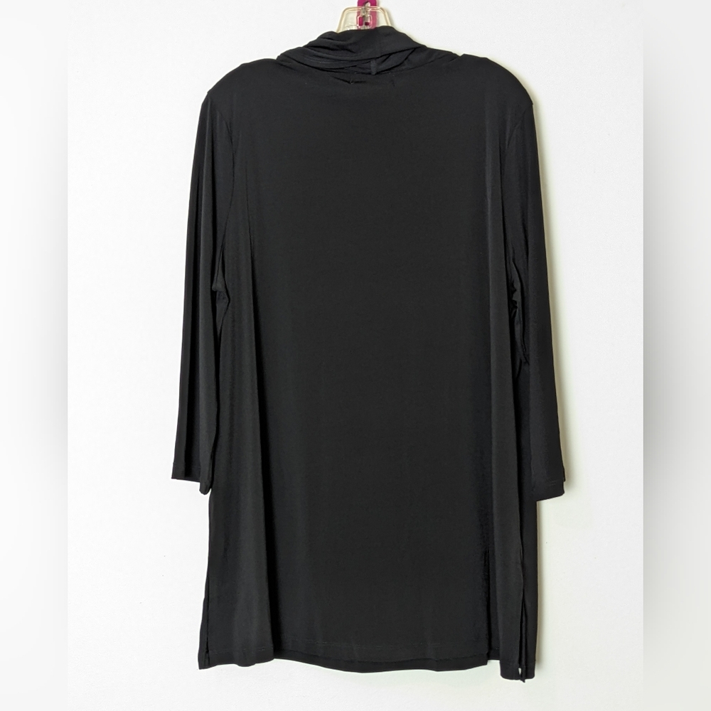 Black Cowl Neckline Tunic Top - Picture 3 of 4